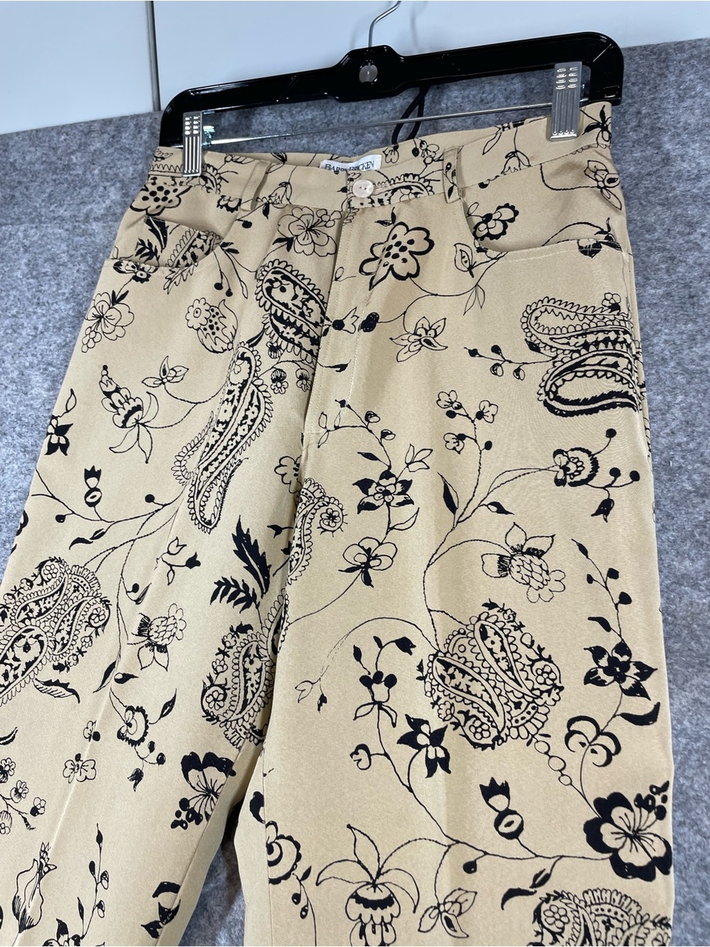 Vintage Barry Bricken Silk Blend Floral Paisley Pants Size 4 Boho Festival Chic - Picture 3 of 16